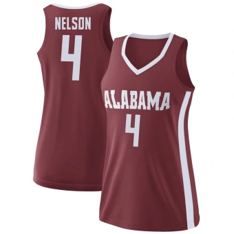 Women's Alabama Crimson Tide Grant Nelson Basketball Jersey - Replica Crimson